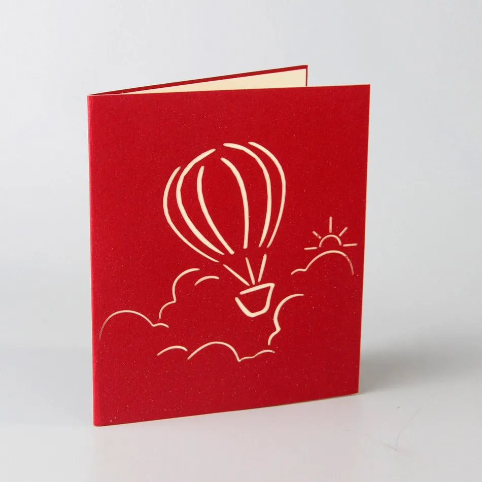 3D всплывающие открытки цветные воздушные шары креативные подарки открытка День рождения День Святого Валентина поздравительные открытки 5037R