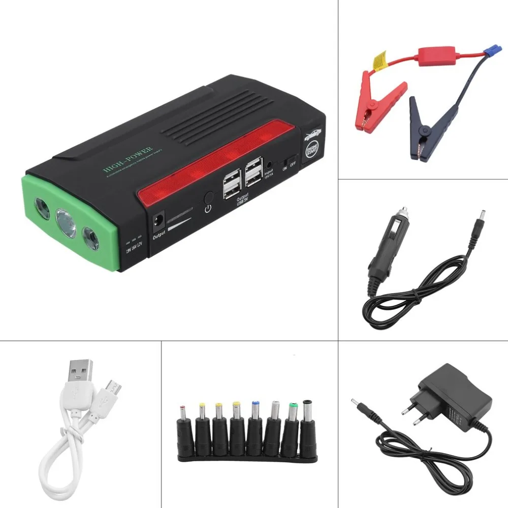 

12V 50800mAh Car Jump Starter Battery With Air Compressor 4 USB Automobile Battery Charger Multifunctional Power Bank J25C27