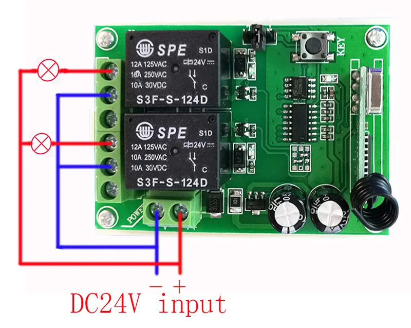 DC24V 2CH Беспроводной дистанционного Управление переключатель Системы приемник + солнцезащитные очки "кошачий глаз" передатчики для