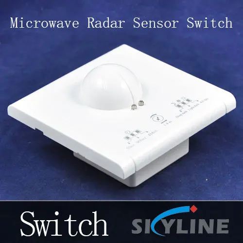 LED AC220V 50Hz 3secs-4mins Time Setting Fluorescent Lamp Lighting Wall Munted Type Microwave Radar Sensor Switch | Обустройство дома