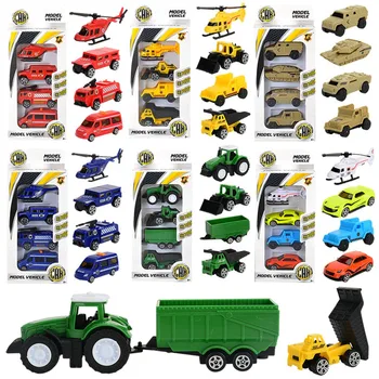 

4Pcs Mini Construction Vehicles Hand Sliding Unisex Casual Toy Cars Kid Toys Children's toys USPS dropshipping 6.14