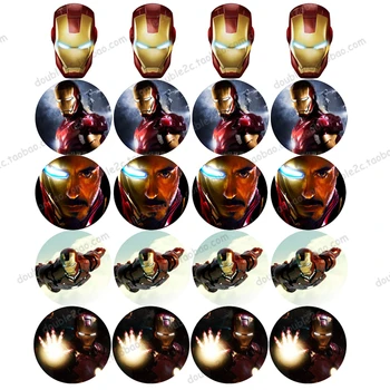 

Iron Man Edible Wafer Paper for Cup Cake Topper Party Decoration 20pcs/set Icing Paper Kids Boys Birthday Cake Topper Supplier