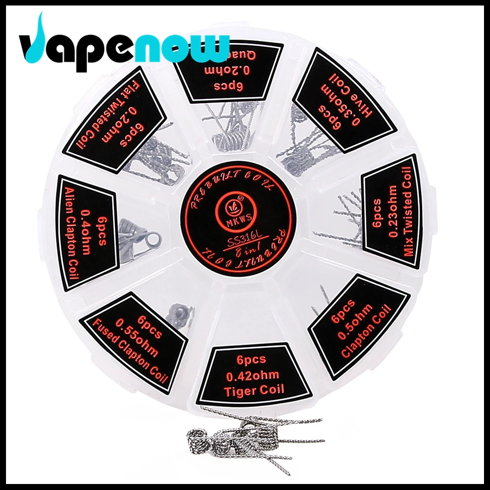 MKWS SS316L 8 in 1 Wire Box Electronic Cigarette Atomizer Tank RDA RBA RTA Wire Core Replacement Wire  (2)