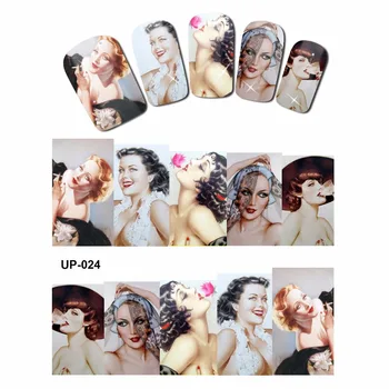 

NAIL ART BEAUTY TATTOO WATER TRANSFER DECAL SLIDER BEACH SWIMMING FASHION SHOW POP SEXY LADY PORTRAIT OIL PAINTING UP019-024