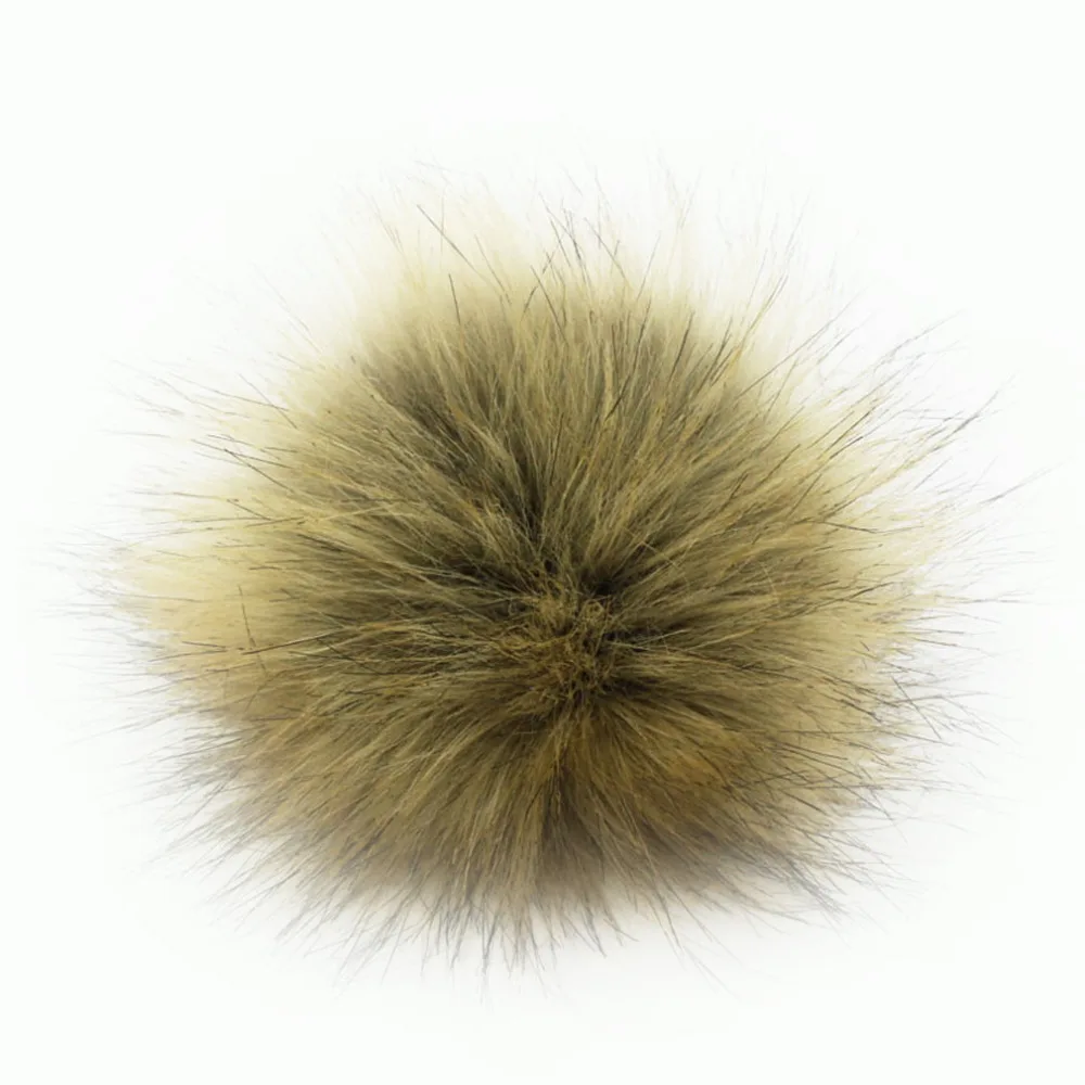 

Furling 1pc DIY 8cm/3.1inch Natural Color Faux Fox Fur Pom Pom Ball for Knitting Hats Accessories KeyChain Accessories