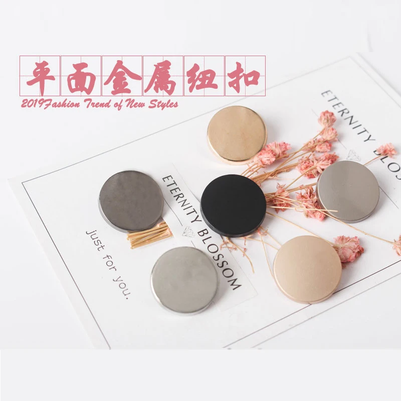 

1lot=10PCS Sewing accessories metal decorative buttons for clothing/Overcoat/shirt button for crafts color:silver gold black