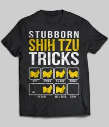 GILDAN бренд упрямый Shih Tzu Tricks 2019 Летняя мужская футболка с коротким рукавом