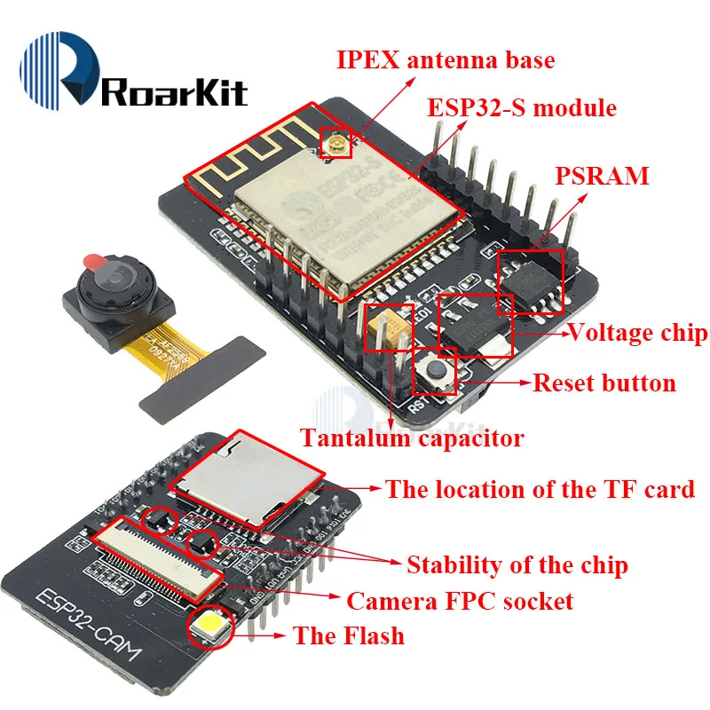 ESP32 CAM WiFi модуль последовательный к макетная плата 5V Bluetooth с OV2640 камеры для