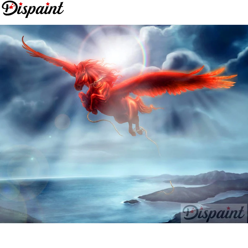 

Dispaint Full Square/Round Drill 5D DIY Diamond Painting "Cartoon horse" 3D Embroidery Cross Stitch Home Decor Gift A12768