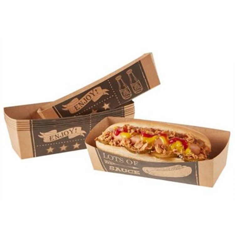 Бургер картофель фри бумажная упаковка hotdog крафт-коробка