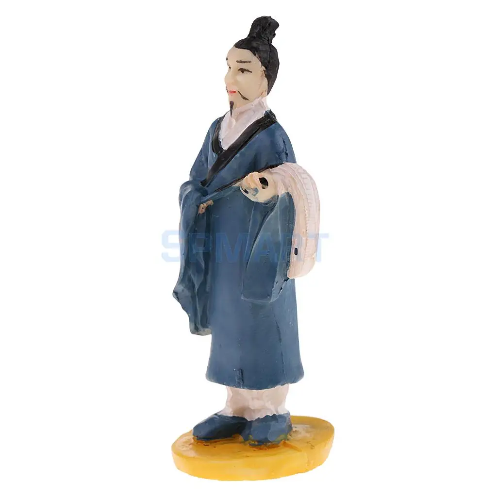 1 Set Resin Figure Model Miniature - Gangster Priest Taoist Priest Confucius for Sand Table Game DIY Accessory