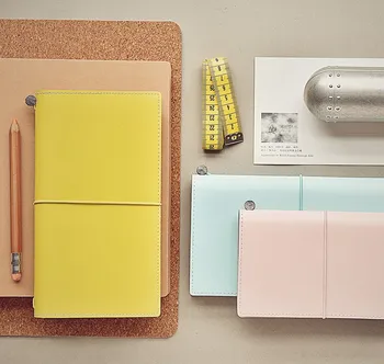 

travelers' notebook Icecream colour leather handmade notepad loose leaf diary cute standard size