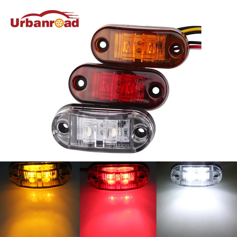

Urbanroad 10pc 12V 24V LED Amber Red White Side Led Marker Trailer Lights Led marker lights for trucks Marker light