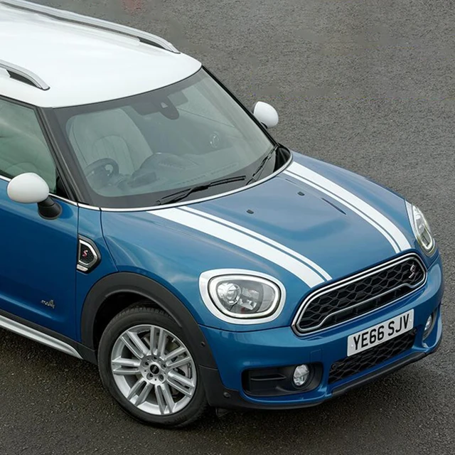 Hood Stripes Car Stickers Decals Styling For 2017 Mini Cooper Hood Stripes Car Stickers Decals Styling For 2017 Mini Cooper Countryman F60 Accessories