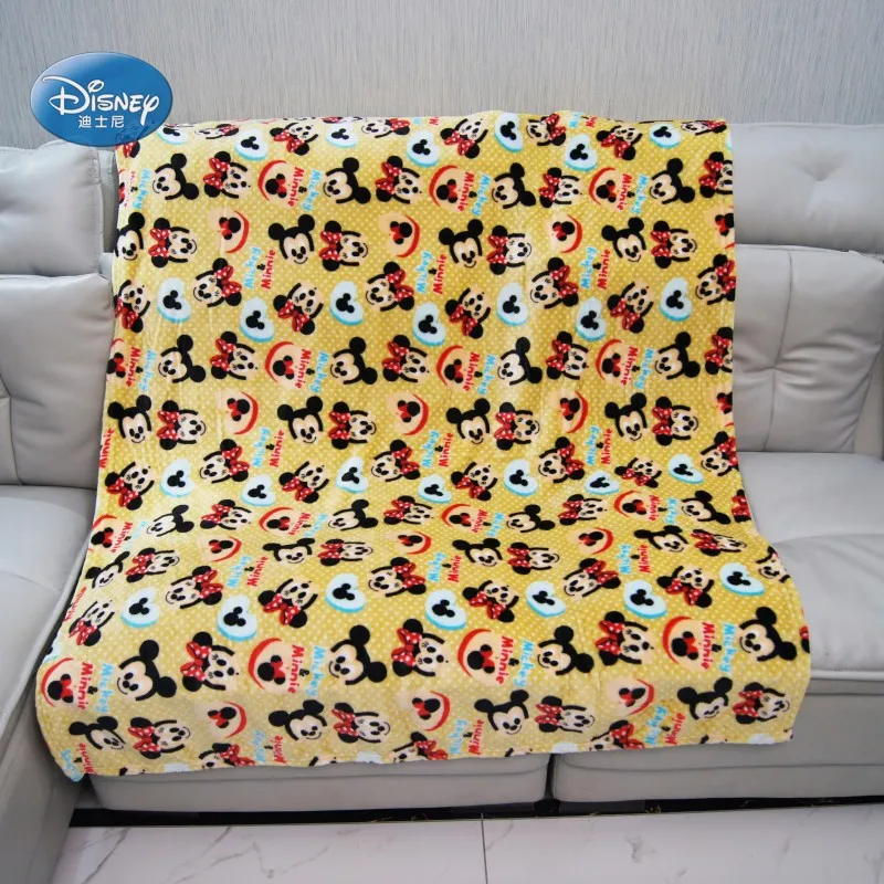 

Disney Cartoon Young Mickey Minnie Mouse Soft Soft Flannel Thick Blanket for Baby Kids on Plane Crib Sofa 100x150cm