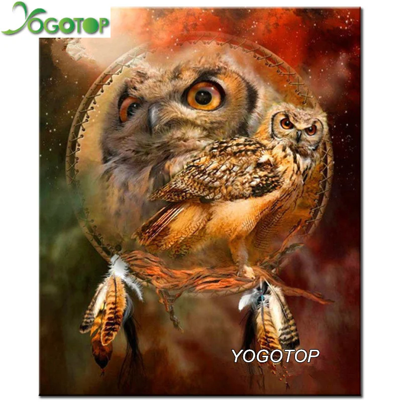 

YOGOTOP Diamond Embroidery owl Handmade Mosaic Diy Diamond Painting Cross Stitch Pattern Full Square Drill Home Decor VS647