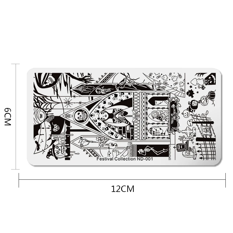 NICOLE дневник прямоугольник ногтей штамповки пластины Хэллоуин День благодарения серии празднования штамповки пластины DIY маникюр шаблон изображения
