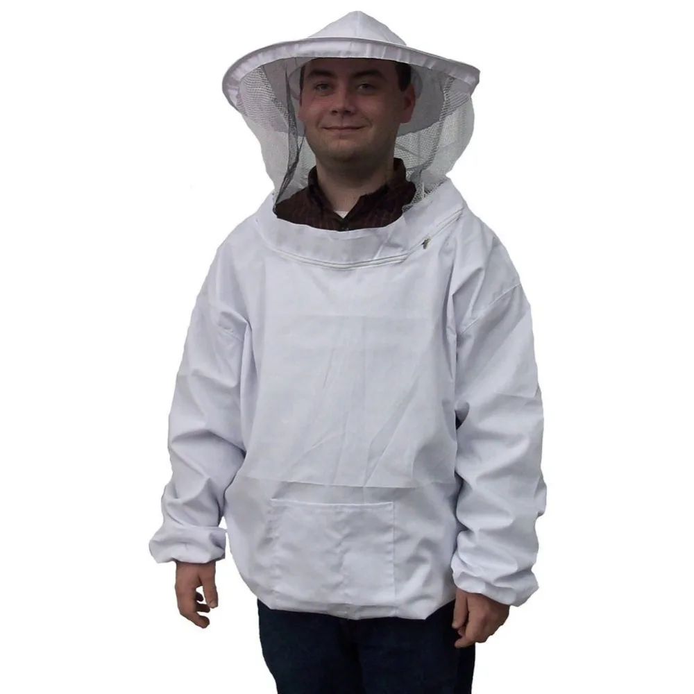 Camouflage-Beekeeping-Jacket-Protective-Veil-Smock-Bee-Coat-Suit-Clothes-TB-Sale