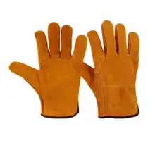 Мужские рабочие сварочные перчатки из воловьей кожи защитные садовые спортивные износостойкие перчатки