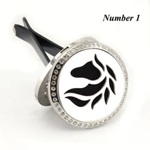 Wholesale Silver Horse (35mm) Magnetics Diffuser 316 Stainless Steel Car Aromatherapy Locket Essential Oil Car Diffuser Lockets