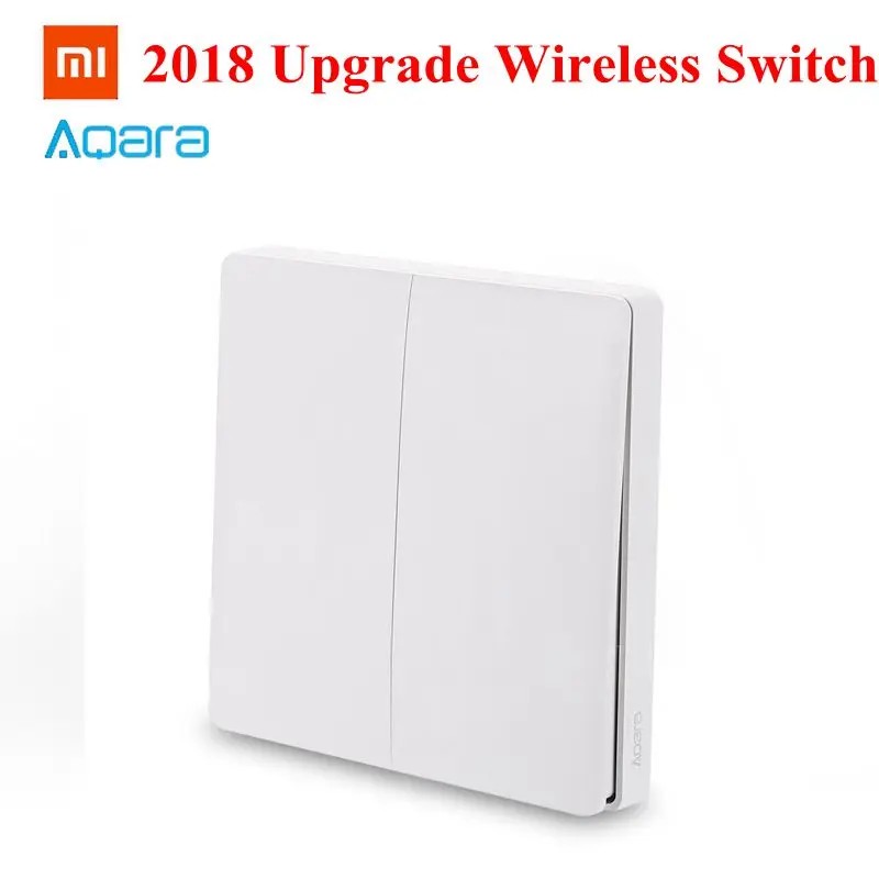 

Xiaomi Aqara Smart Wireless Switch 2018 Upgrade Single Double Button Key Smart Light Control ZigBee Version Mi Home APP Gateway