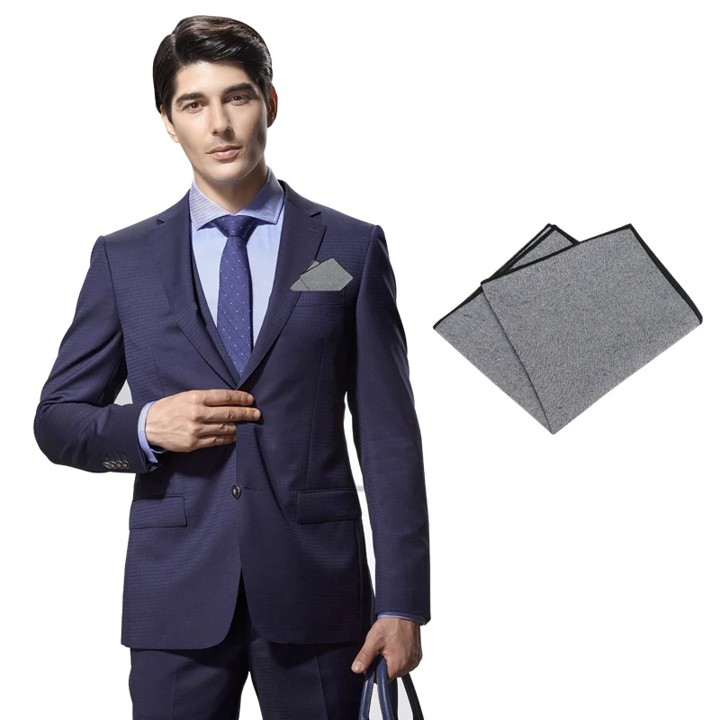 Men Groom Pocket Square Handkerchief Hanky Solid Color For Wedding