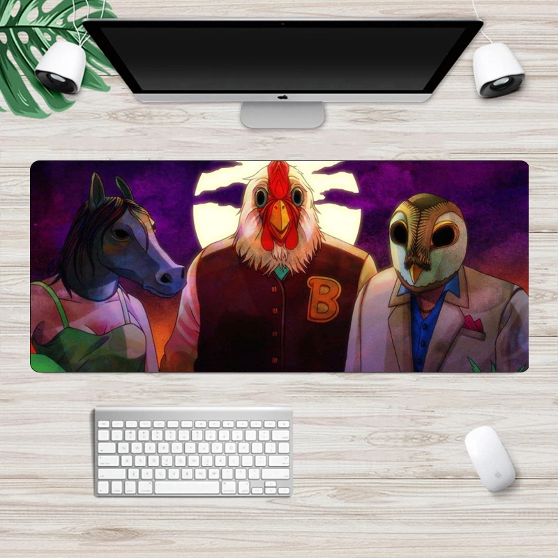 Большой коврик для мыши Hotline Miami 70x30 см геймерский компьютерный Otaku