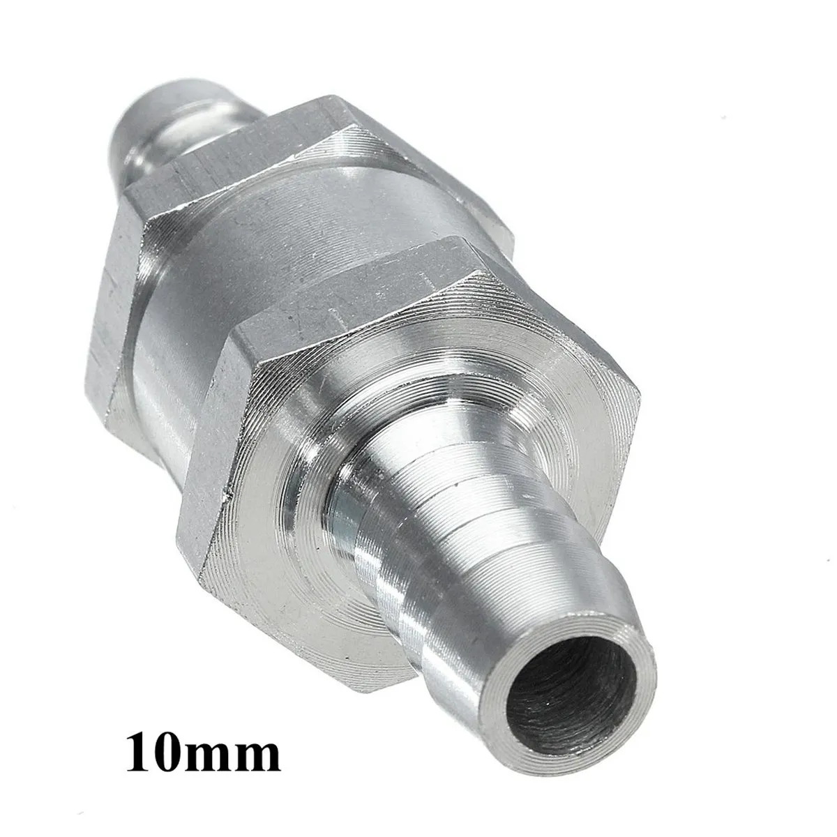 

10mm Aluminium Chrome Alloy Fuel Non Return Check Valve One Way Petrol For Diesel