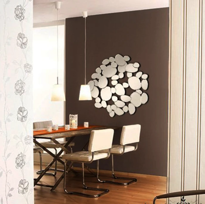 Morden Pebble Wall Mirror Dining Room Cobble Decorative Morden Pebble Wall Mirror Dining Room Cobble Decorative Mirrored Art Console In Mirrors From Home Garden On Aliexpress