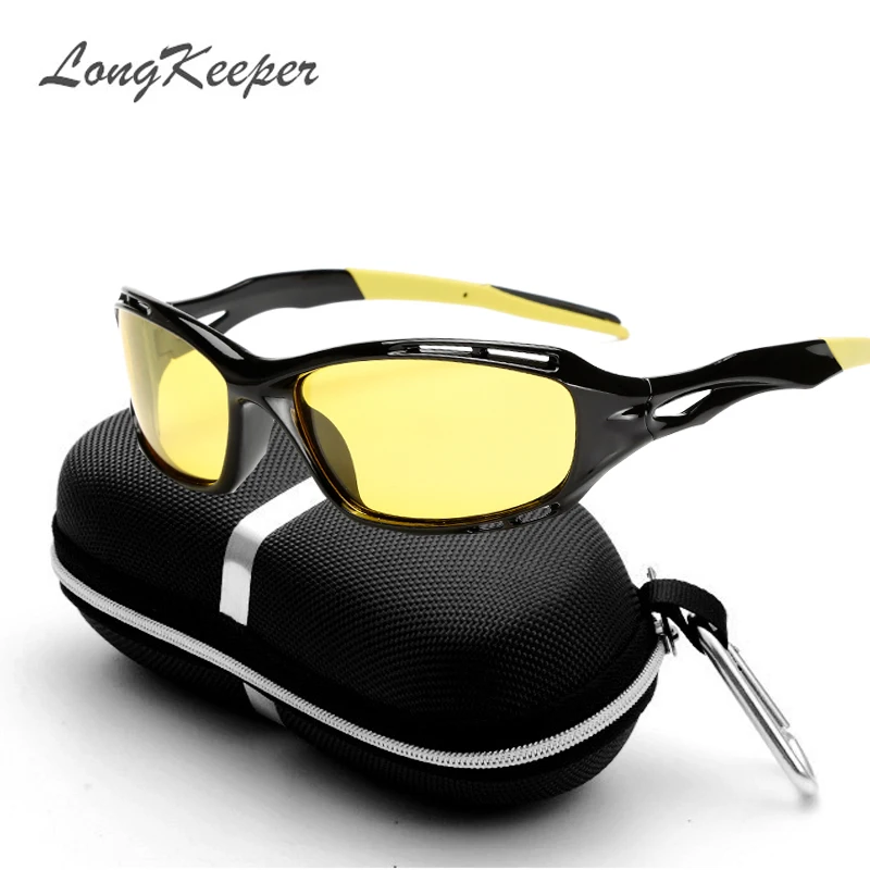 

Long Keeper Car Drivers Night Vision Goggles Anti-Glare Polarizer Sunglasses Polarized Driving Glasses With Box Men Sun Glasses