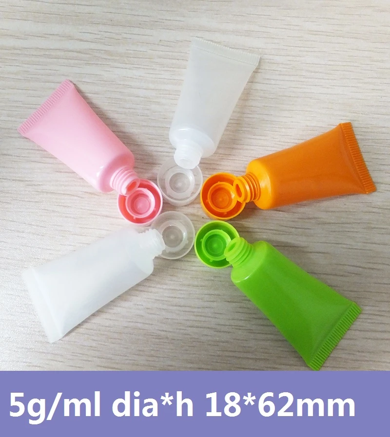 Strippen rechter College 100 stks/partij 5g Coloful Plastic Buis Cosmetische Verpakkingen  Reinigingsgel Fles PE Container 5 ml Cream Sample Buizen|sample tubes|gel  bottletube cosmetic - AliExpress