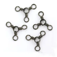 Совместно с рыба 10 шт. рыболовные Вертлюги 3-Ходовой Поворотный шарнир крест он-лайн Поворотный Шарнир вращающийся Размеры 5# разъемная застежка-молния до 9# emerillones PESCA