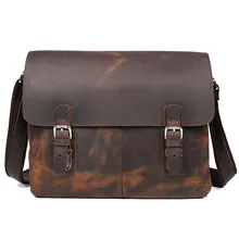 JMD винтажная мужская сумка-мессенджер из натуральной кожи Crazy Horse, мужская сумка через плечо, сумка на плечо 15 дюймов, Сумка для ноутбуков 6002LR-2