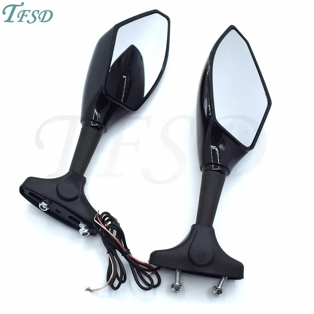 

Motorcycle LED turn signal indicator rear view mirror motorbike side view mirror Retroviseur Clignotants Moto For Yamaha YZF R6s