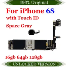 16 Гб/64 Гб/128 ГБ материнская плата для iphone 6s разблокированные Материнские платы Для iphone 6s без/с отпечатком пальца