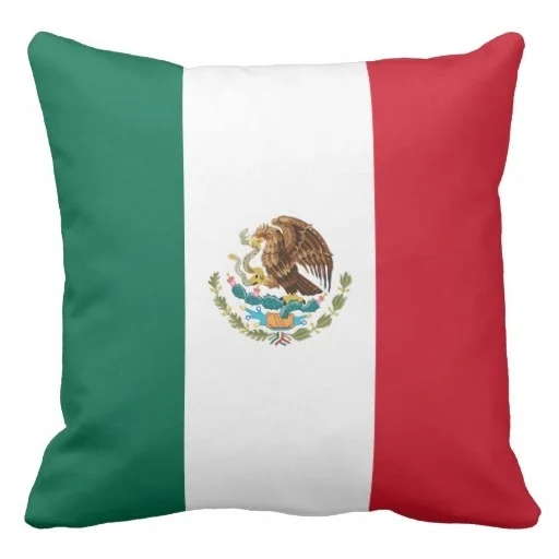 Home Pillow Cases Mexican Flag Throw Pillow Case (Size 20" by 20") Free Shippingpillow