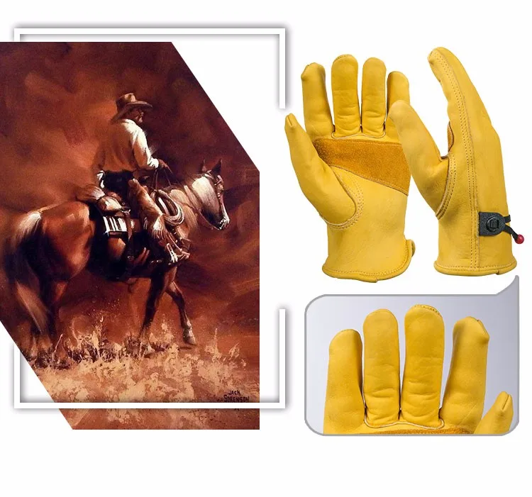 Safurance Для мужчин перчатки рабочие коровьей водитель безопасности защиты безопасности работников сварки мото перчатки