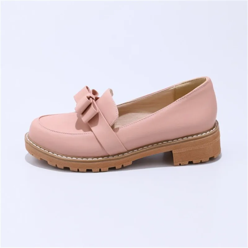 New Fashion Bow Shallow Mouth Slip-on Women Flats Sweet Ladies Casual Flat Shoes Big Size 32-43 Women Loafers Shoes Woman Oxford (14)