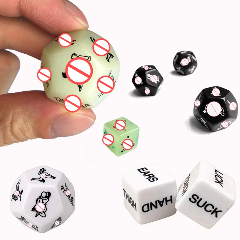 

New 5 Styles Erotic Dice Adult Sexy Toys Funny Couples Dice Games Romance Humour Gambling Sexy Posture Noctilucent Accessories