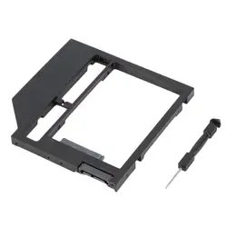 Пластик 2nd HDD кэдди SATA жесткий диск SATA случай с отверткой HDD корпус для ПК черный высокое качество