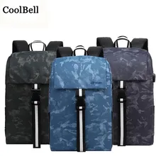 CoolBell новое зарядное устройство Usb Портативная сумка для Macbook Pro 15 retina 15,4 сумка для ноутбука 15,6 чехол для ноутбука 14 14,4 рюкзак