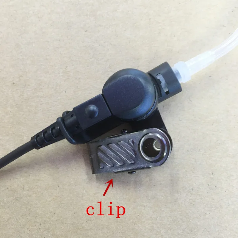 3 5mm Y plug long Big PTT air tube headphone for Yaesu Vertex Standard VX1R VX2R VX3R VX5R VX168 VX351 VX410 etc walkie talkie
