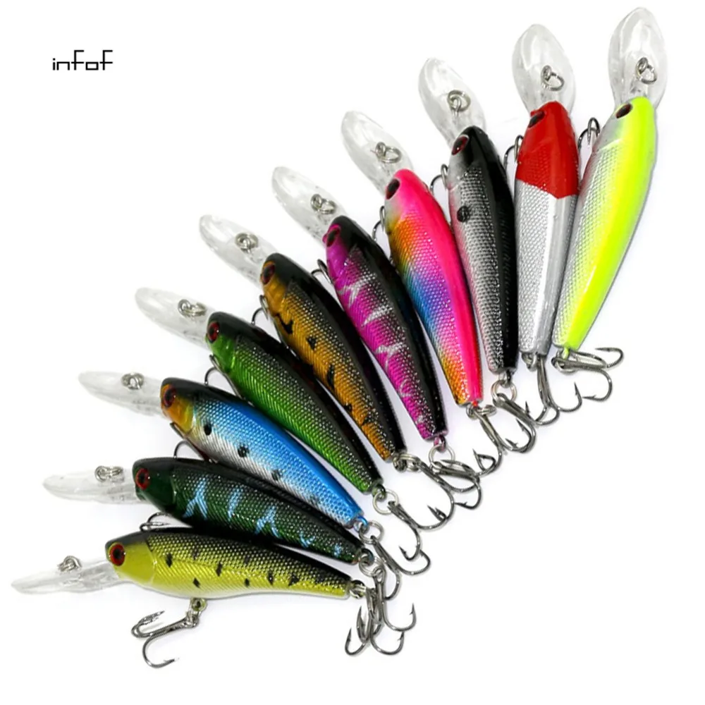 

5pcs/lot 9.2cm/3.62in 8g/0.282oz Minnow Fishing Lure Lot Fishing Lures Artificial Hard Fishing Bait Sinking Trout Bait