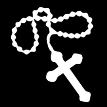 Devout Faith Pearl Necklace Rosary Saint God Jesus Funny Car Sticker for Window Bumper Motorcycle Car Covers Vinyl Decal 9 Color