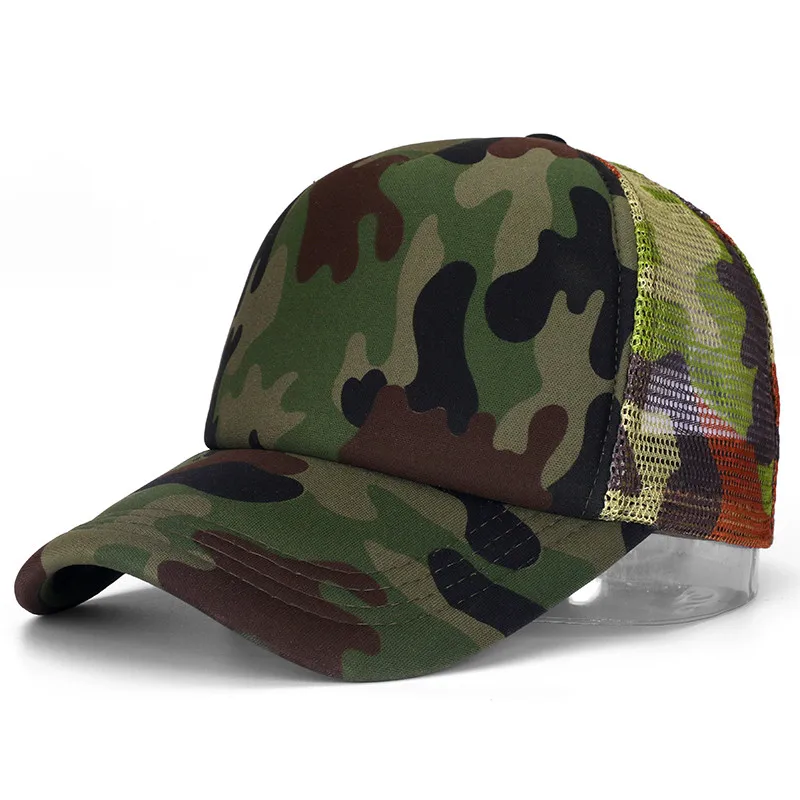 1 шт кепка в стиле унисекс Повседневное простая сетка бейсболка с возможностью регулировки размера кепка для мужская и женская хип-хоп уличная кепки - Цвет: Camo