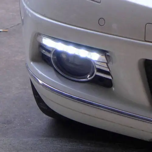 Пара светодиодный DRL дневные ходовые огни Противотуманные фары для Mercedes Benz C Class 2009-11
