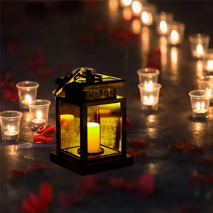 Solar Lamp LED Handing Candle Lantern 6