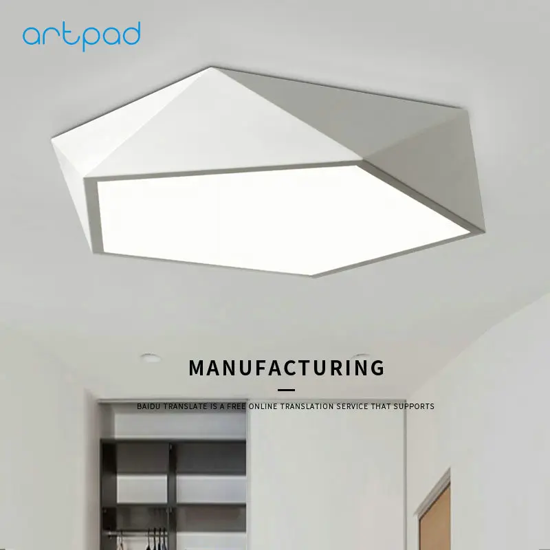 

Artpad Ultra-thin Ceiling lights Bed Room Living Room Hotel Restaurant Office LED Geometric Ceiling Light Black White AC220V