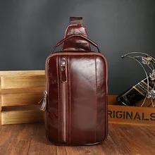 TIANHOO нагрудные Мужские сумки из натуральной коровьей кожи, сумка через плечо и через плечо, винтажный уличный модный сотовый телефон, Сумка с карманами