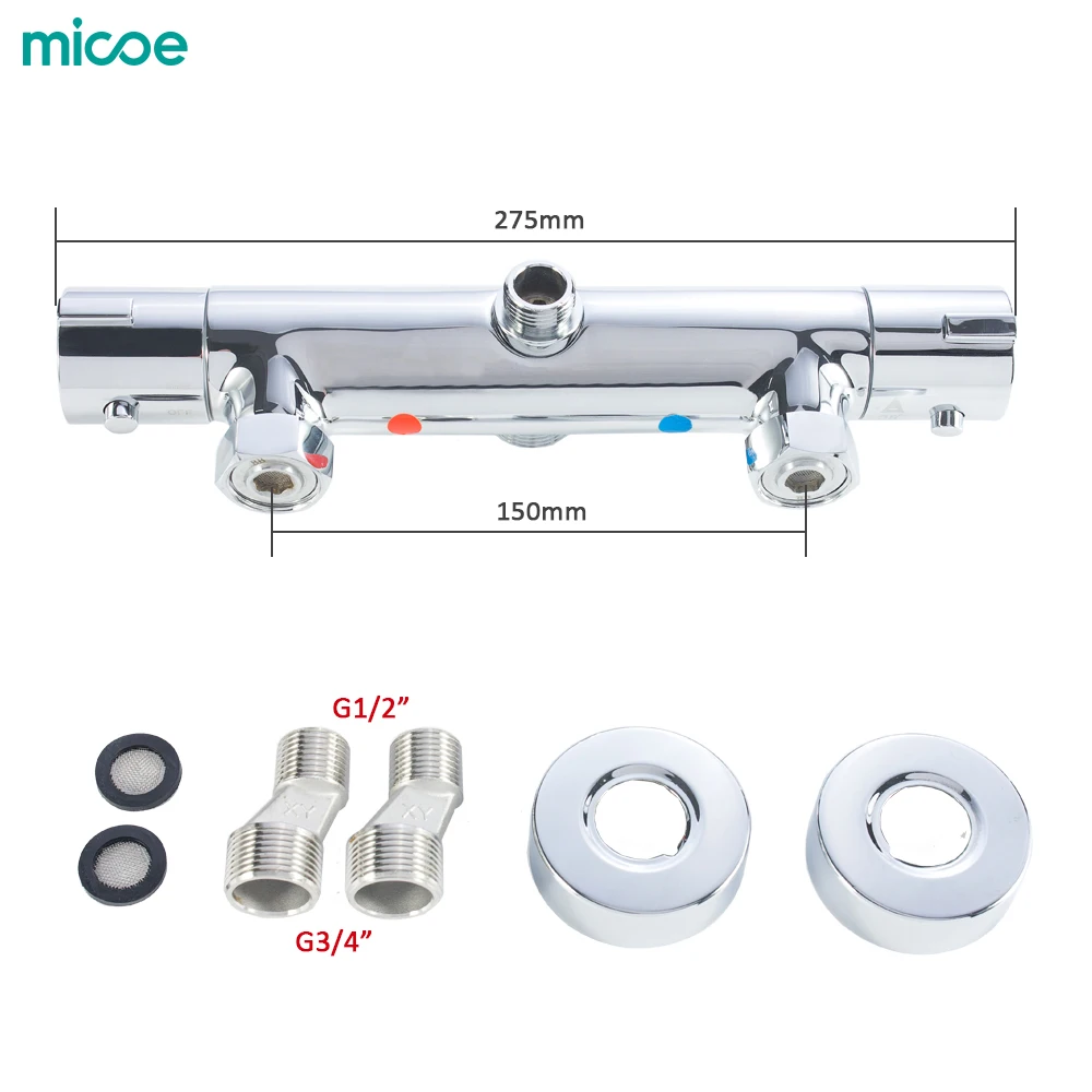 Micoe Термостатические Смесители для душа, смеситель для ванной комнаты, смеситель для горячей и холодной ванной комнаты, смесительный клапан, смеситель для ванны, M-C105